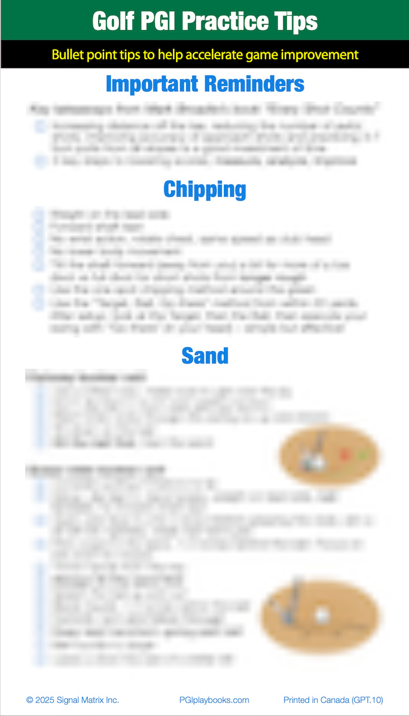 Golf PGI Practice Tips