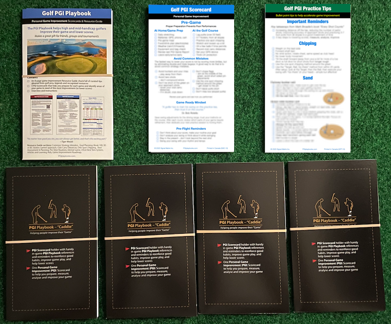 Foursome Bundle - 1 PGI Playbook, 4 PGI Playbook Caddies, 5 PGI Scorecards and 1 PGI Practice Tips